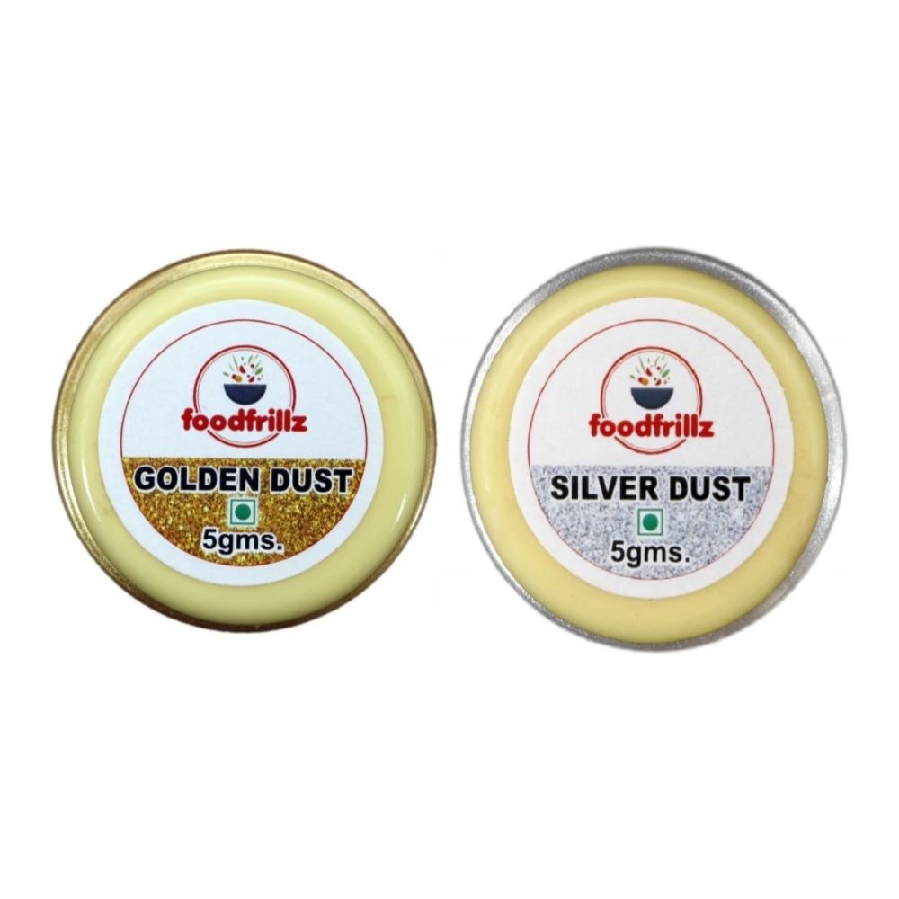 Golden and Silver Lustre Dust, 5 g each (Pack of 2)