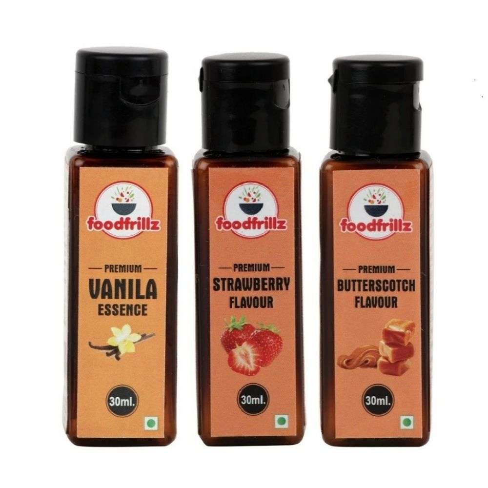 Vanilla, Strawberry & Butterscotch Food Essence, Combo Pack(90 ml)