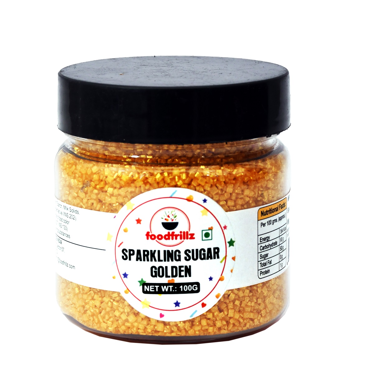 Golden Sparkling Sugar for Cake decoration