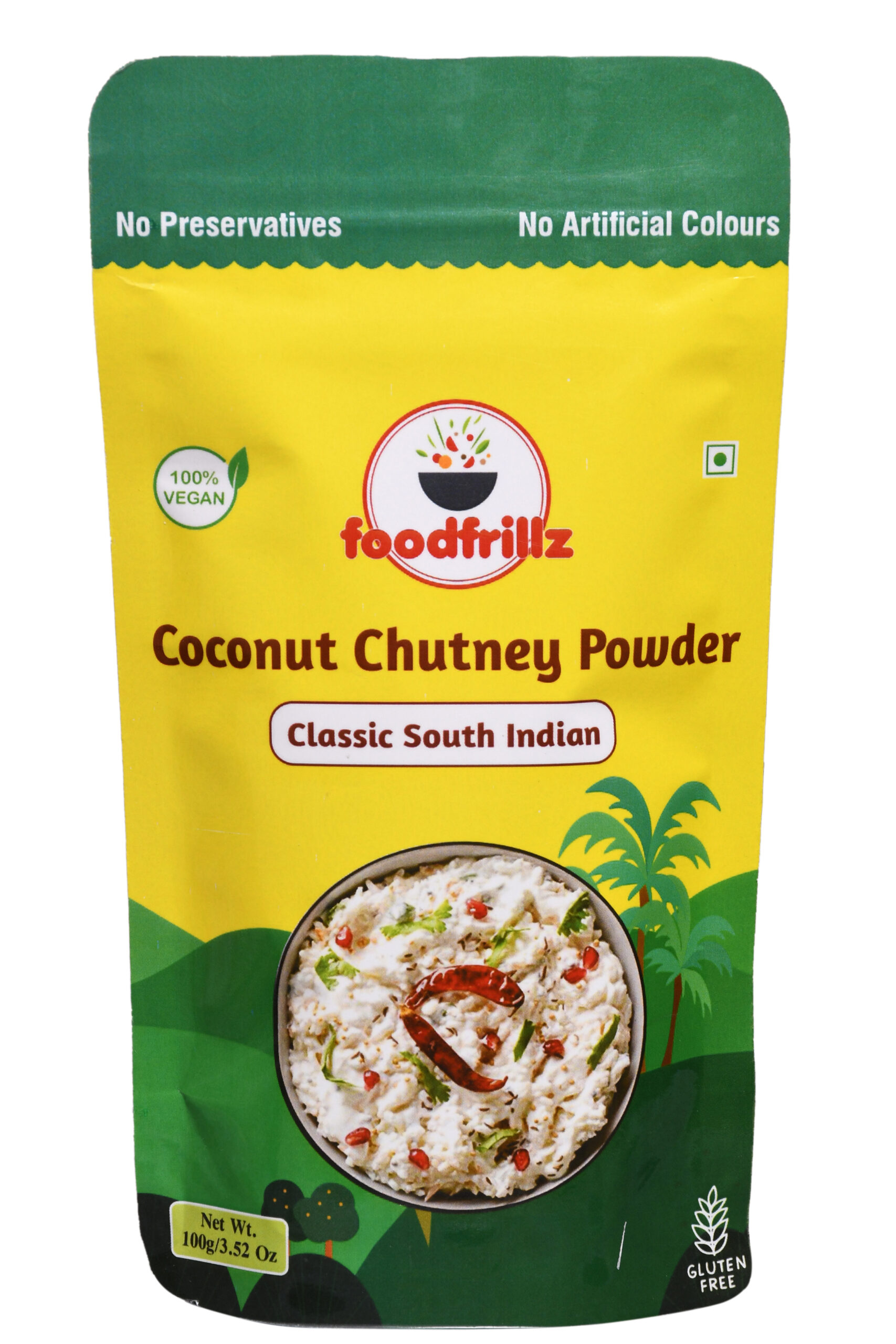 foodfrillz Coconut Chutney Powder, 100 g (South Indian Style for dosa idli etc) (Copy)