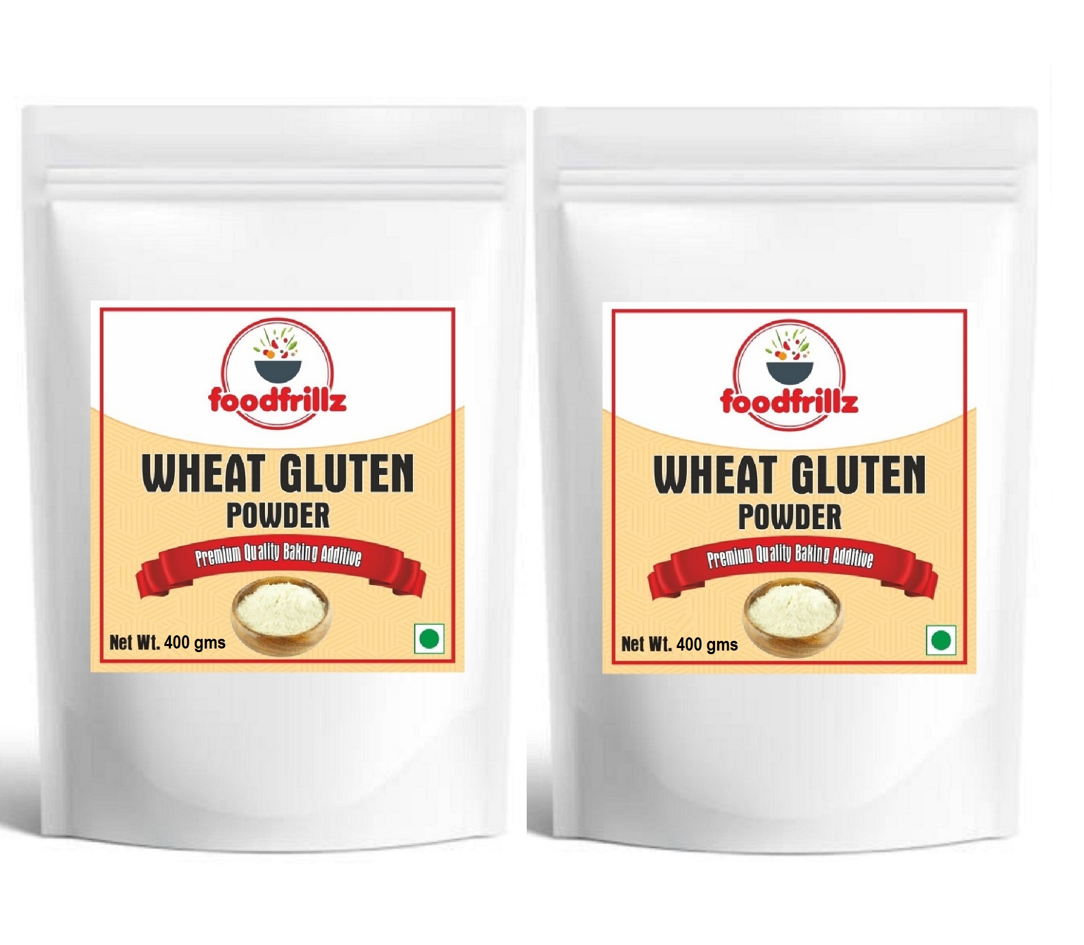 foodfrillz Vital Wheat Gluten Powder Combo, 400 g x 2